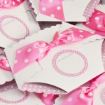 baby shower diaper invitations, polka dot themed, diaper invitations, pink polka dot themed invitations, polka dot ribbons