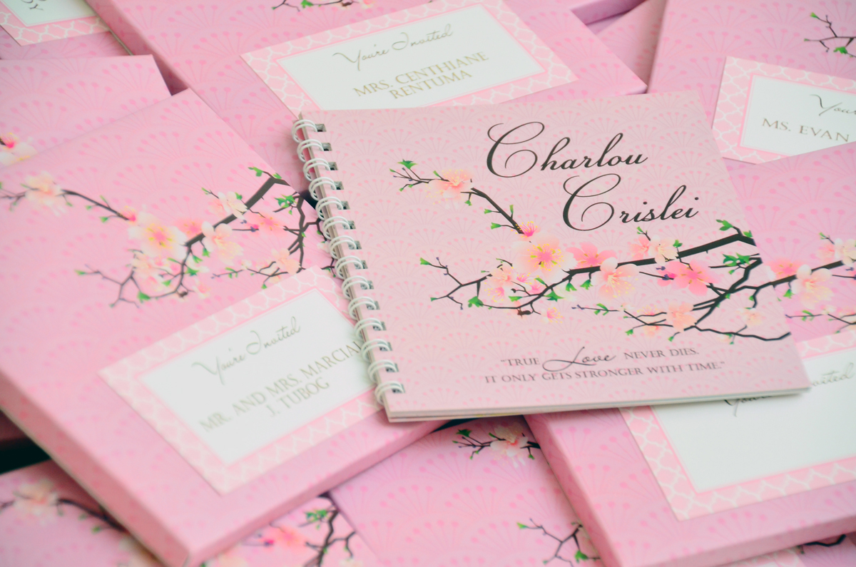 cherry blossom wedding invitations , cherry blossom themed wedding, wedding invitations, booklet invitations